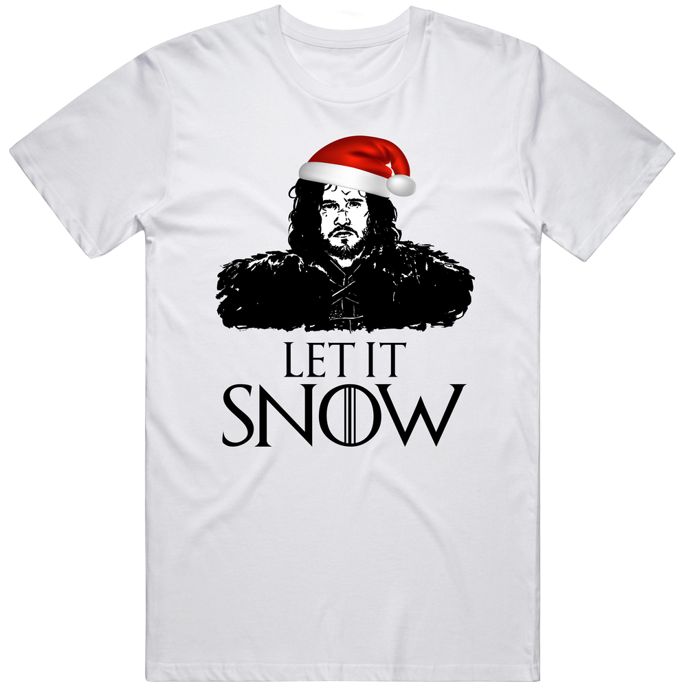 Let It Snow Jon Snow Game Of Thrones Tv Show Lover Christmas Cotton Classic T Shirt Let It Snow Jon Snow Game Of Thrones Tv Show Lover Christmas Cotton Classic T Shirt