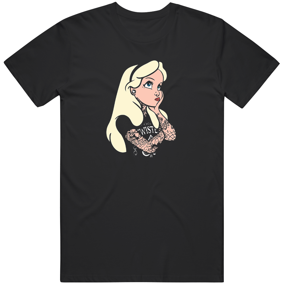 Alice Tattoo Unique Design Cotton Classic T Shirt Alice Tattoo Unique Design Cotton Classic T Shirt