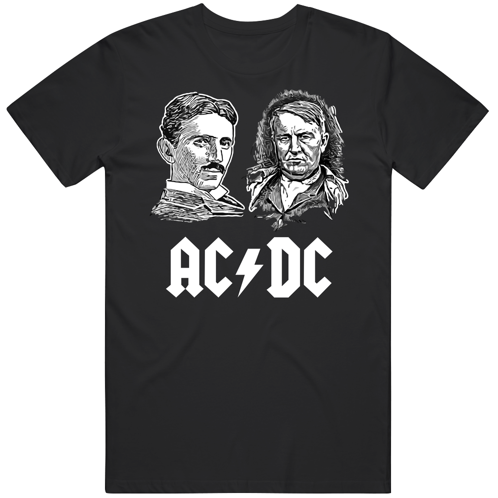 Ac Dc Blok Black Cotton Classic T Shirt