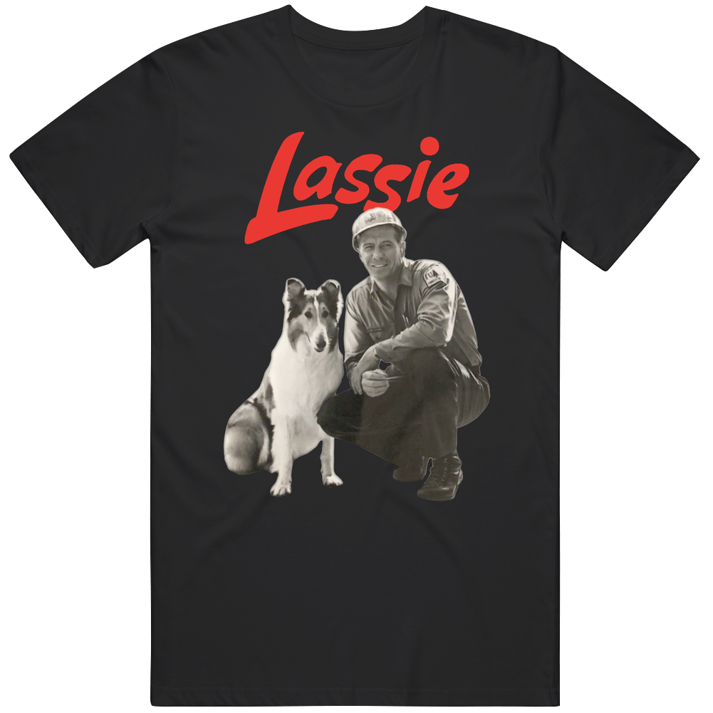 Lassie And Ranger Corey Black Cotton Classic T Shirt Lassie And Ranger Corey Black Cotton Classic T Shirt