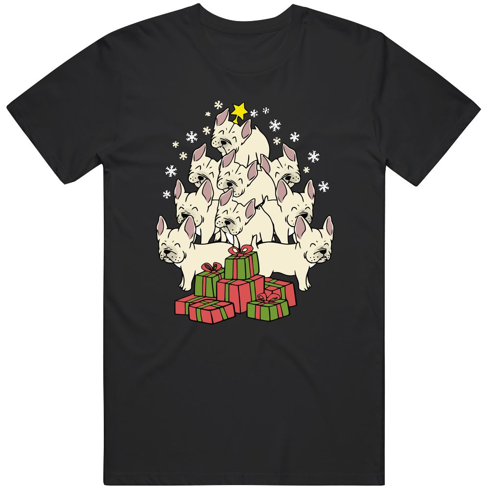Funny French Bulldog 2 Xmas Tree Christmas   Tee Cotton Classic T Shirt