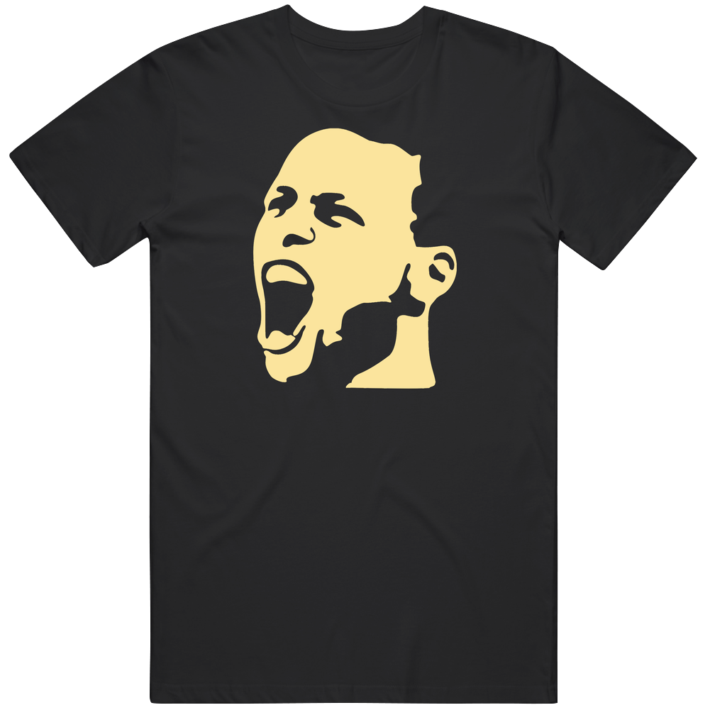Face Art Design Man's  Black Cotton Classic T Shirt