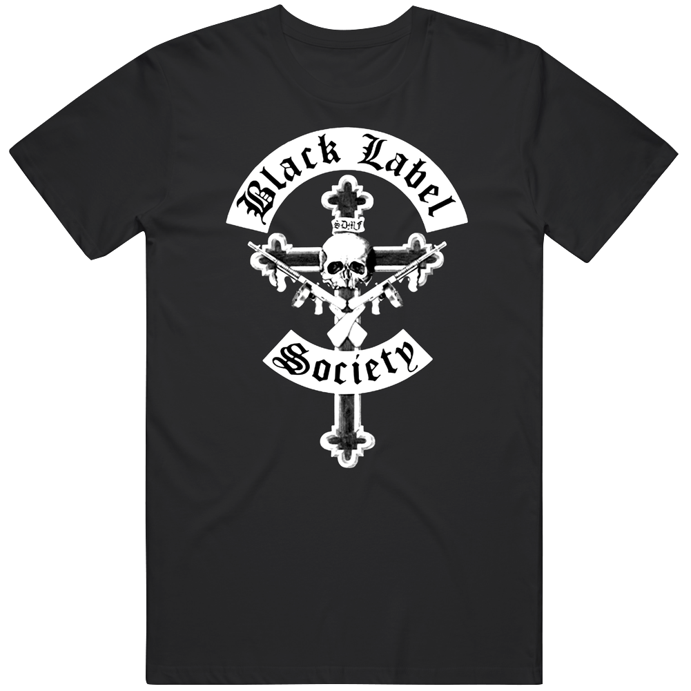 Black Label Society Crucifix T-shirt Los Angeles Heavy Metal Tee Adult Men's New Cotton Classic T Shirt Black Label Society Crucifix T-shirt Los Angeles Heavy Metal Tee Adult Men's New Cotton Classic T Shirt
