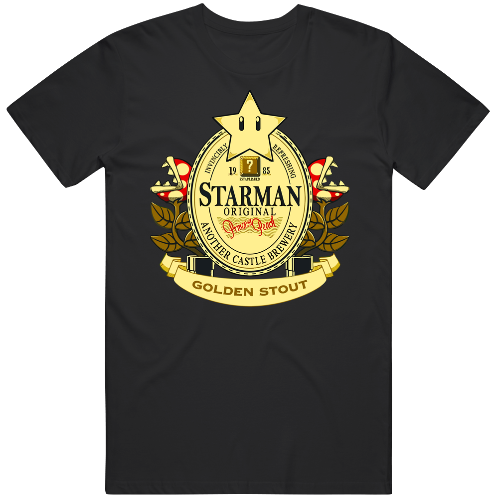 Mario Star Mens Vintage T Shirt