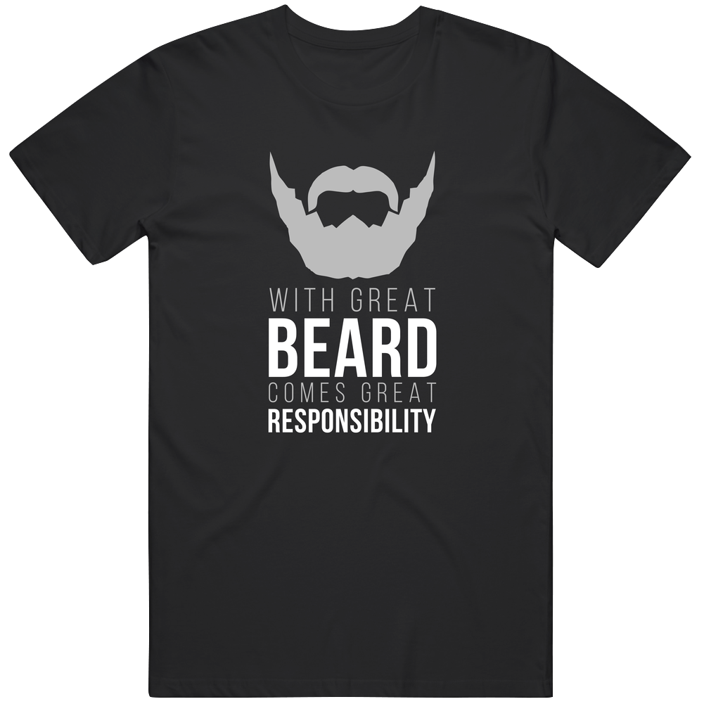 With Great Beard Comes Great Responsibility Mens Vintage T Shirt