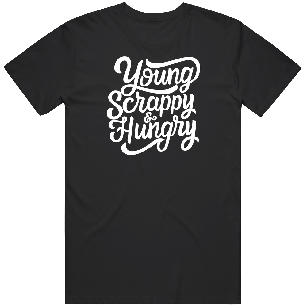 Young Scrappy & Hungry Inspired Man's  Black Mens Vintage T Shirt