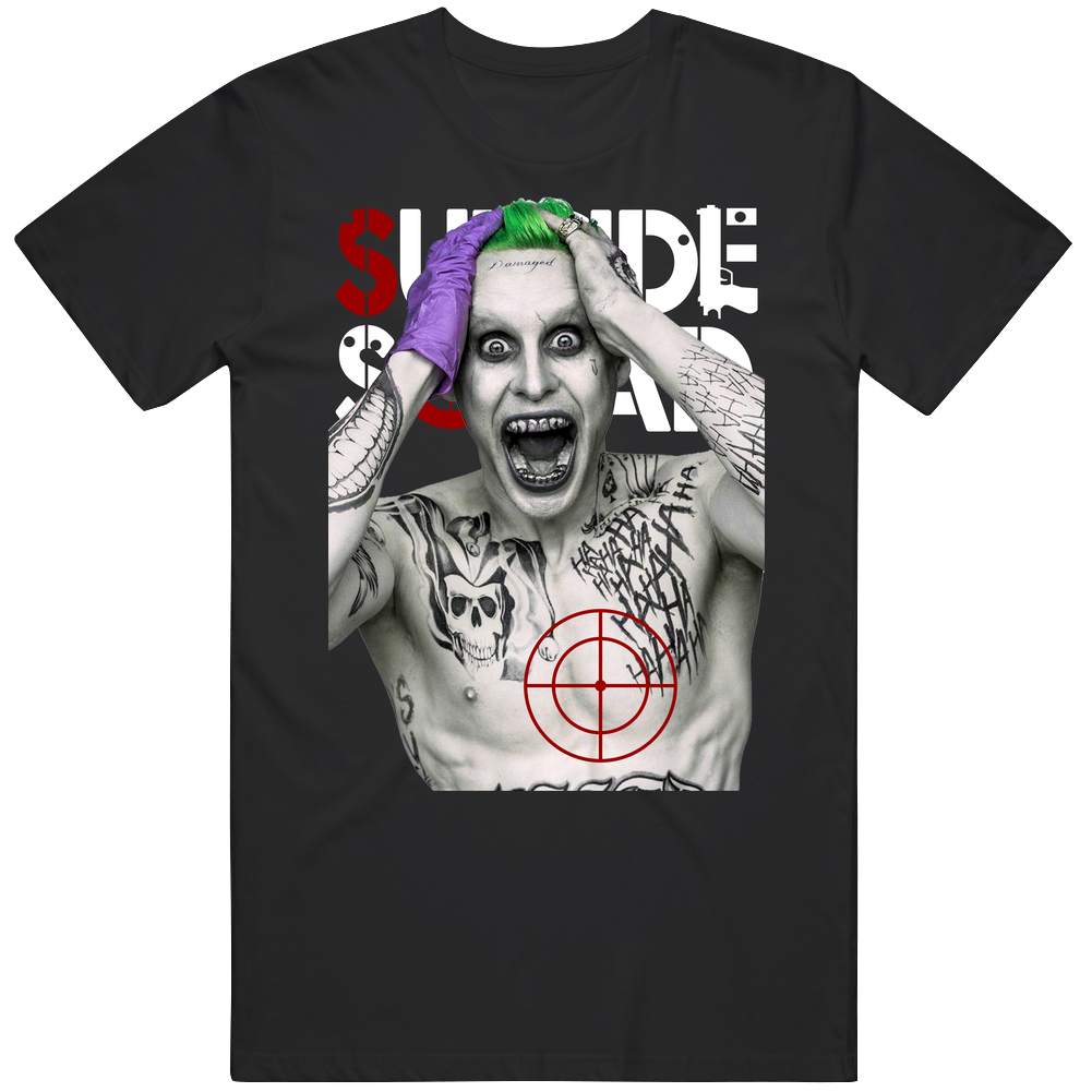 Suicide Squad Leto Black Mens Vintage T Shirt