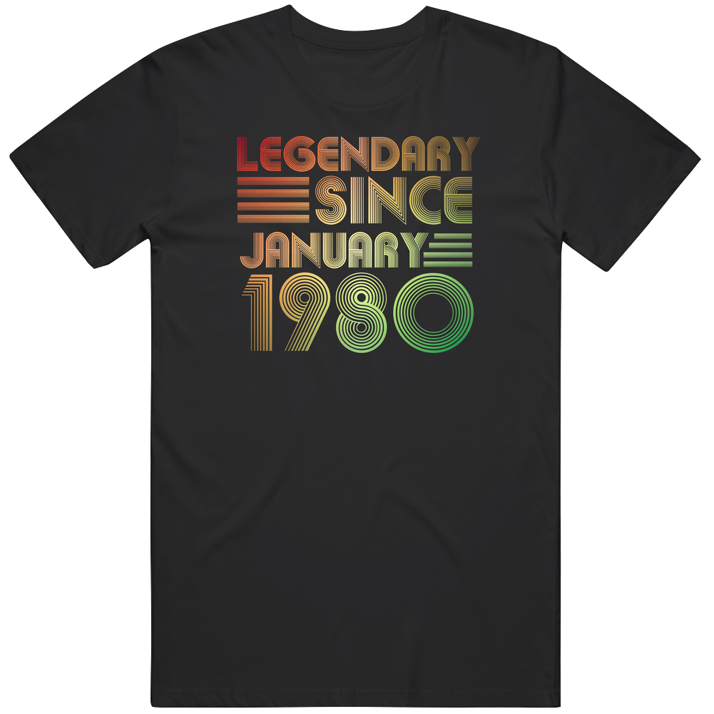 Legendary Since January 1980 Mens Vintage T Shirt