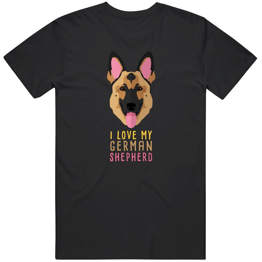 I Love My German Shepherd Mens Vintage T Shirt