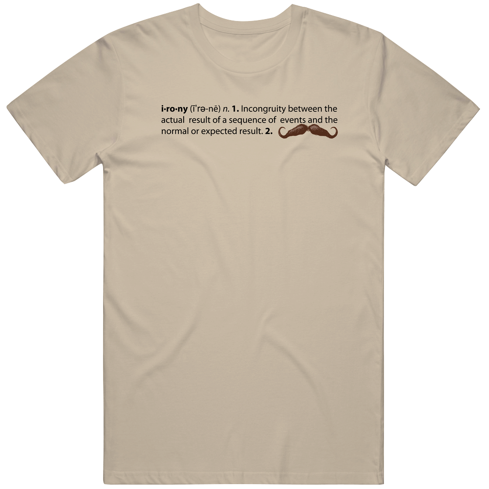 Definition Of Irony Mens Vintage T Shirt Definition Of Irony Mens Vintage T Shirt