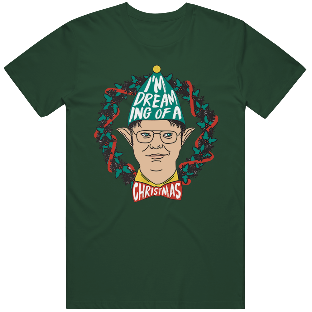 Rainn Wilson Holiday Im Dreaming Of A Christmas Elf Mens Vintage T Shirt Rainn Wilson Holiday Im Dreaming Of A Christmas Elf Mens Vintage T Shirt