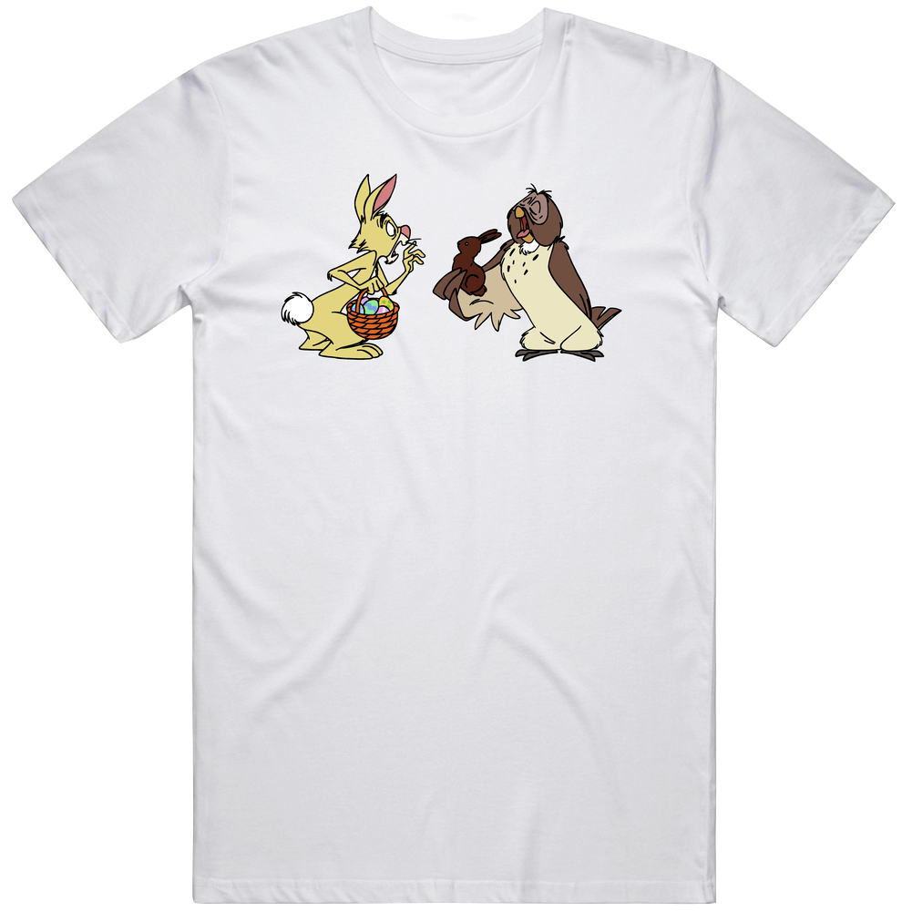 Winne Pooh Owl Rabbit Childrens Book Mens Vintage T Shirt