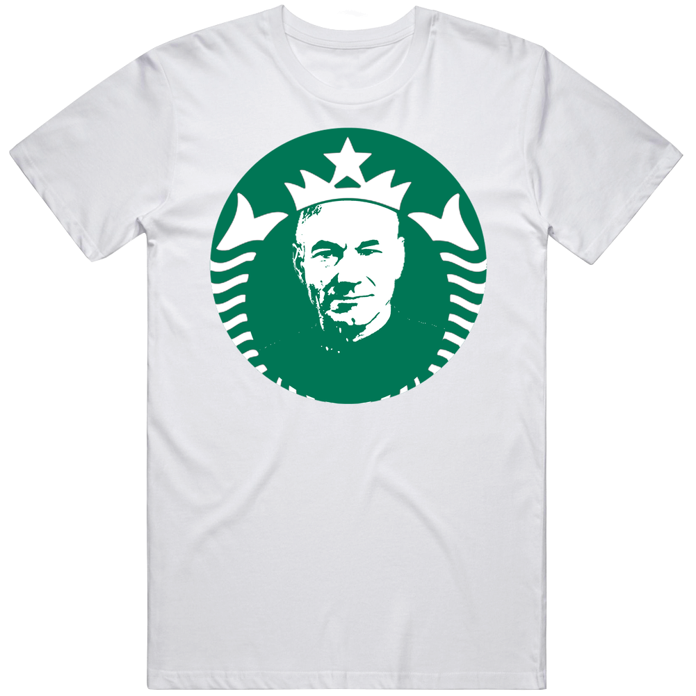 Jean-luc Picard Star Trek Fan Starbucks Logo Parody Mashup Mens Vintage T Shirt Jean-luc Picard Star Trek Fan Starbucks Logo Parody Mashup Mens Vintage T Shirt