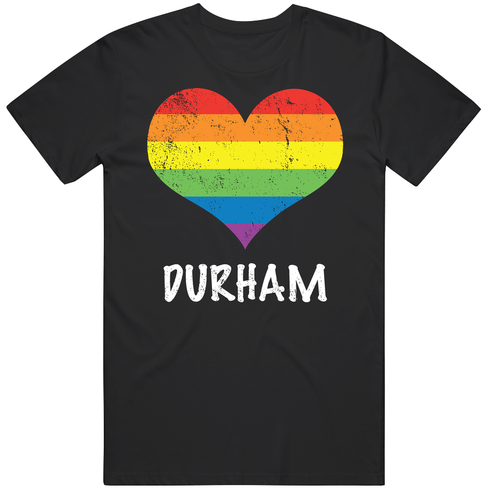I Love Durham Pride Heart Gay Lesbian Lgbtq Mens Vintage T Shirt I Love Durham Pride Heart Gay Lesbian Lgbtq Mens Vintage T Shirt