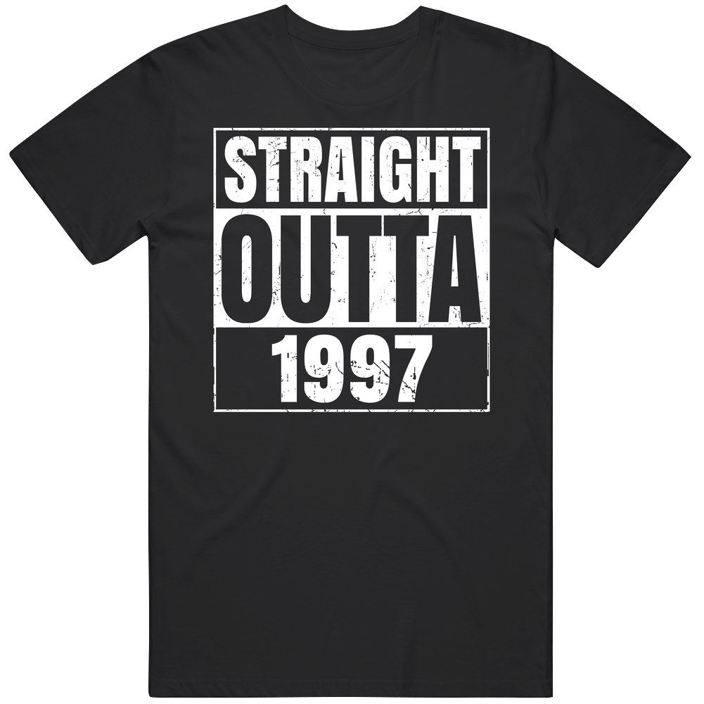 Straight Outta 1997 Birth Year Parody Mens Vintage T Shirt Straight Outta 1997 Birth Year Parody Mens Vintage T Shirt