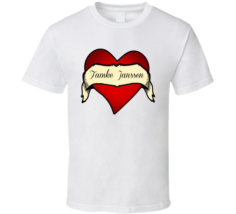 Heart Tattoo Famke Janssen Fan Celebrity T Shirt