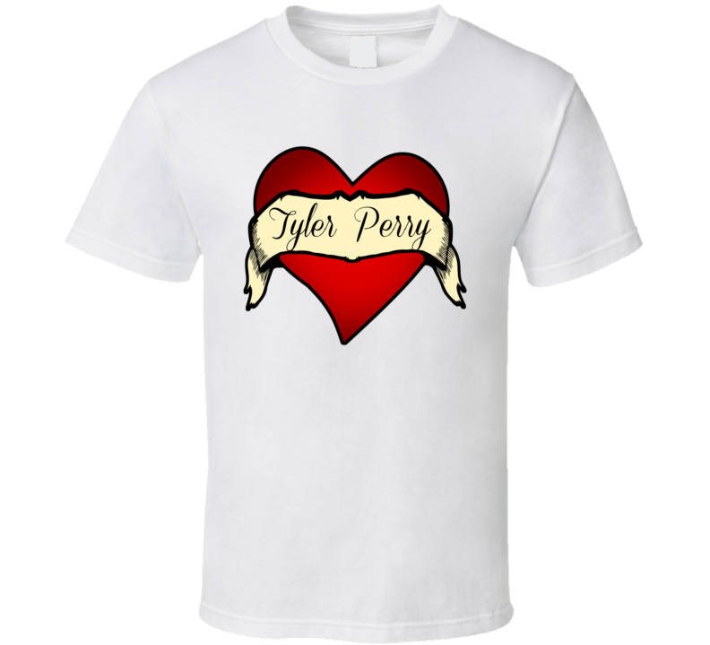 Heart Tattoo Tyler Perry Fan Celebrity T Shirt