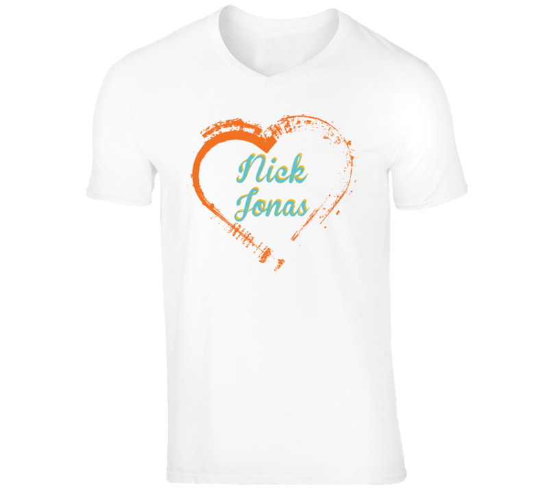 Heart Nick Jonas Celebrity T Shirt Heart Nick Jonas Celebrity T Shirt
