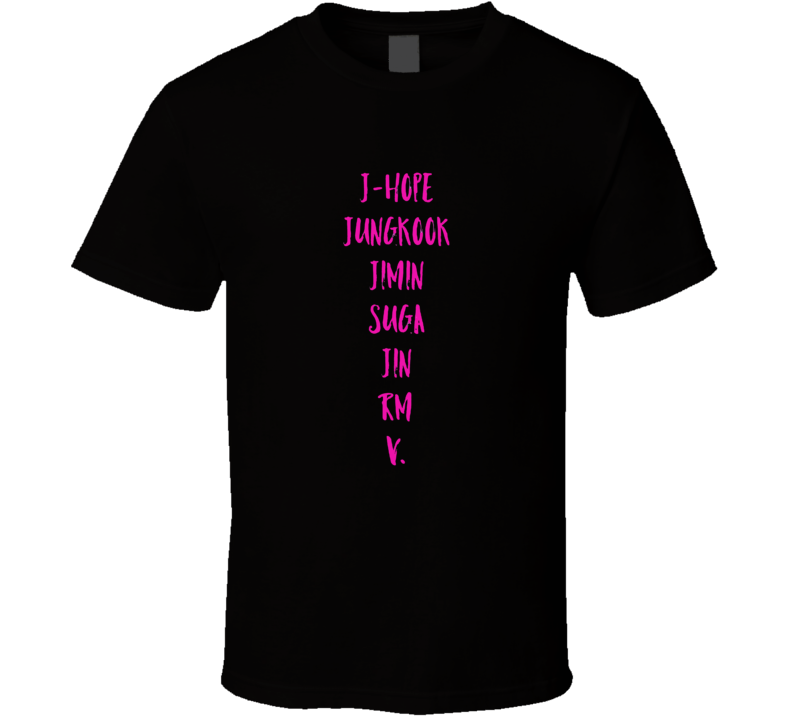 Bts Korean K-pop Concert Tour Music T Shirt Bts Korean K-pop Concert Tour Music T Shirt