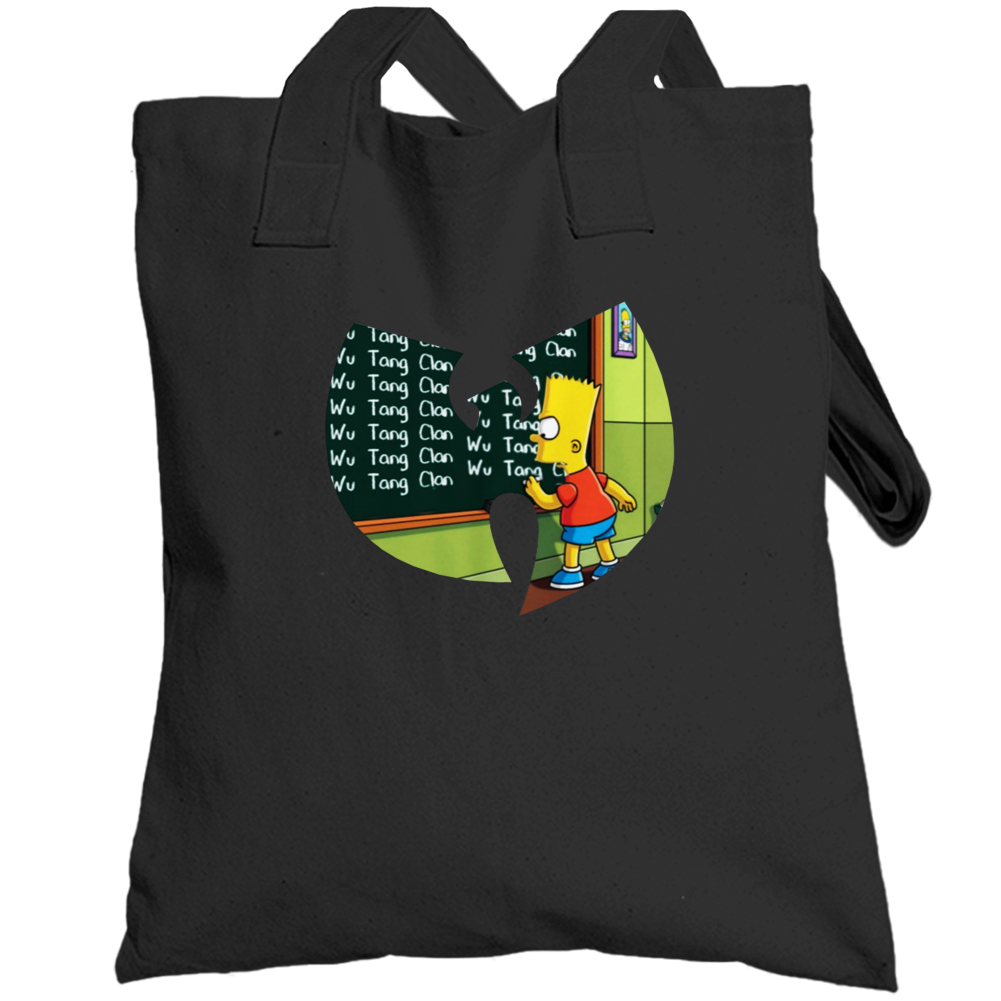 Bart Simpson Wu Tang Mashup Simpsons Cartoon Parody Music Fan Totebag Bart Simpson Wu Tang Mashup Simpsons Cartoon Parody Music Fan Totebag