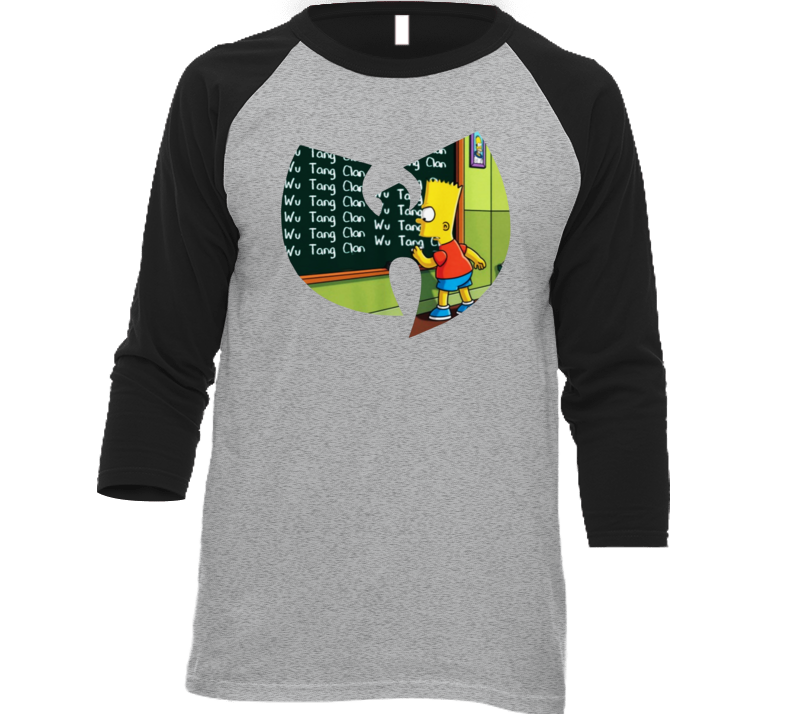 Bart Simpson Wu Tang Mashup Simpsons Cartoon Parody Music Fan T Shirt