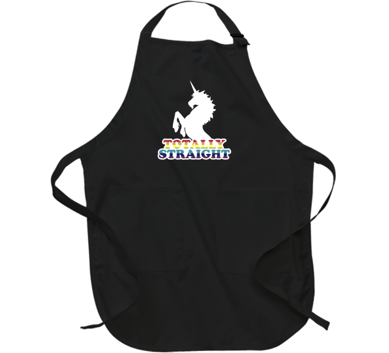Totally Straight Funny Rainbow Unicorn Apron Totally Straight Funny Rainbow Unicorn Apron