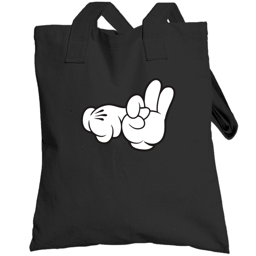 Naughty Funny Mickey Hands Totebag Naughty Funny Mickey Hands Totebag