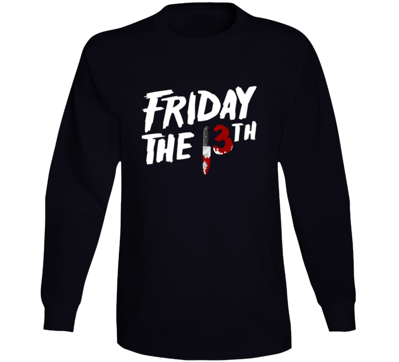 Friday The 13th Freaky Movie Creepy Knife Blood Scary Party Long Sleev Friday The 13th Freaky Movie Creepy Knife Blood Scary Party Long Sleev