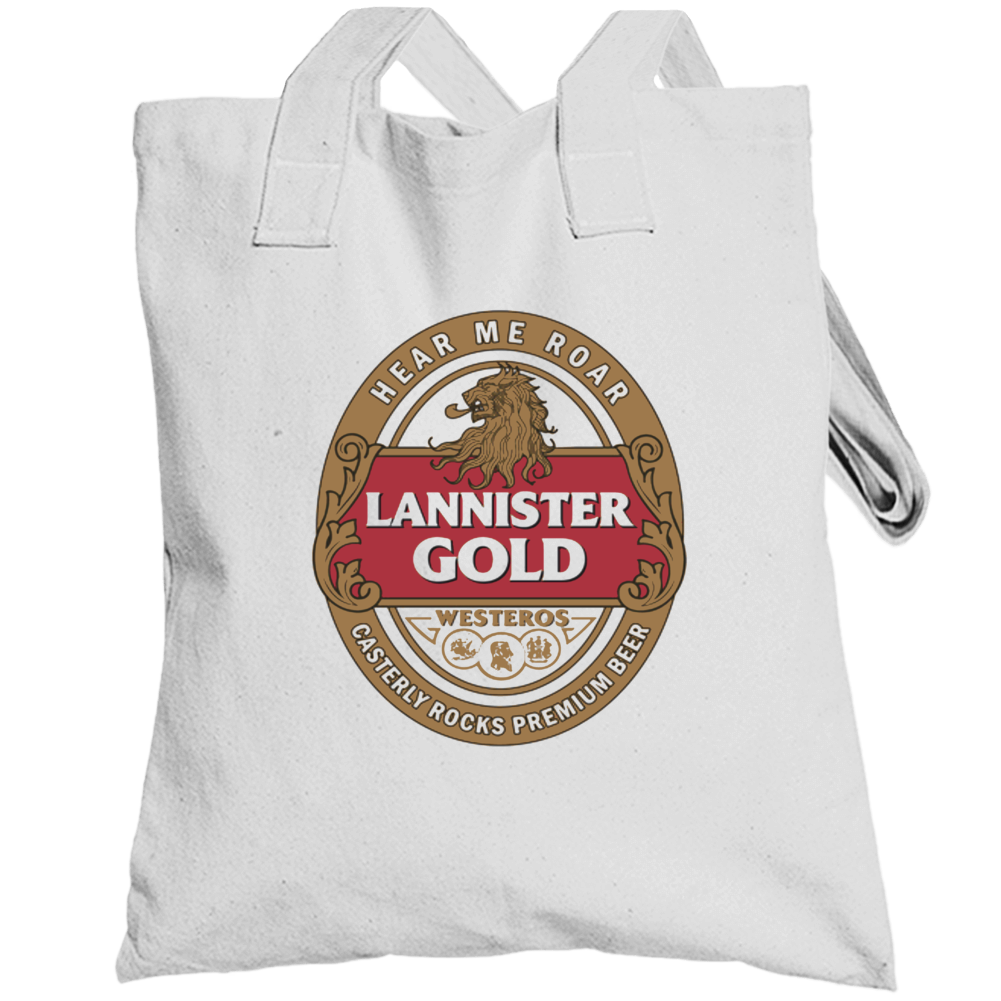 Lannister Gold Hear Me Roar Premium Beer Game Of Thrones Tv Totebag