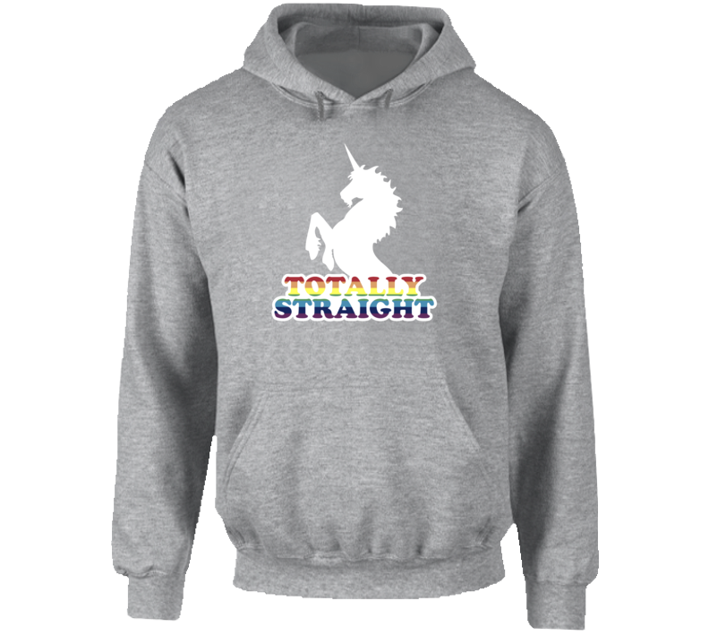 Totally Straight Funny Rainbow Unicorn Hoodie Totally Straight Funny Rainbow Unicorn Hoodie