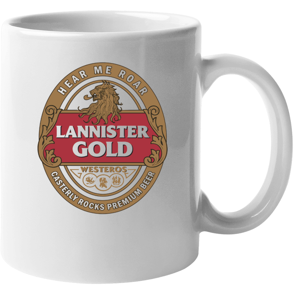 Lannister Gold Hear Me Roar Premium Beer Game Of Thrones Tv Mug