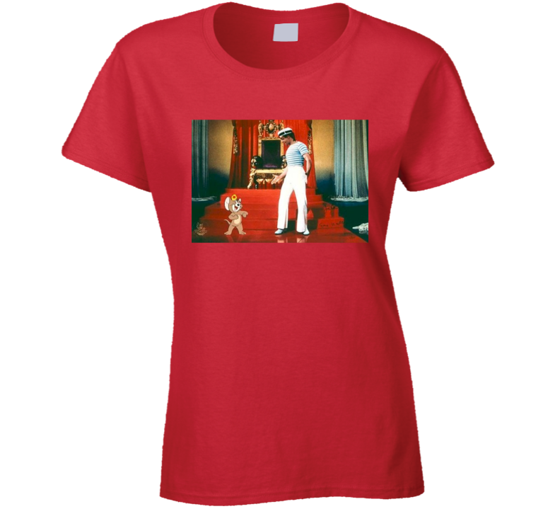 Gene Kelly Dancing Tom Mouse Retro Anchors Aweigh Ladies T Shirt Gene Kelly Dancing Tom Mouse Retro Anchors Aweigh Ladies T Shirt
