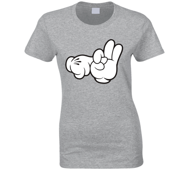 Naughty Funny Mickey Hands Ladies T Shirt Naughty Funny Mickey Hands Ladies T Shirt