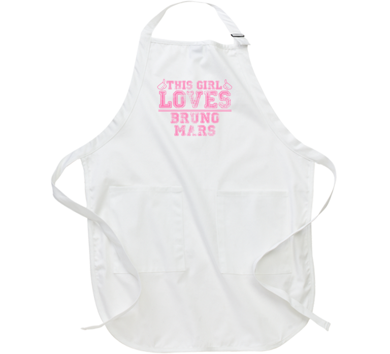 This Girl Loves Bruno Mars Celebrity Apron This Girl Loves Bruno Mars Celebrity Apron