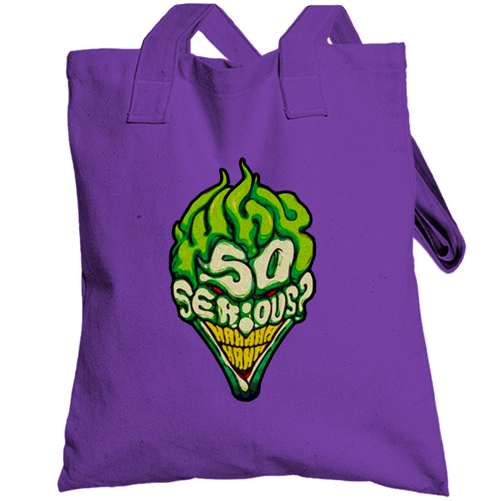 Why So Serious Creepy Joker Face Batman Villian Totebag Why So Serious Creepy Joker Face Batman Villian Totebag