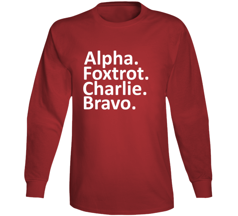 Alpha Foxtrot Charlie Bravo Afc Bournemouth England Soccer Long Sleeve