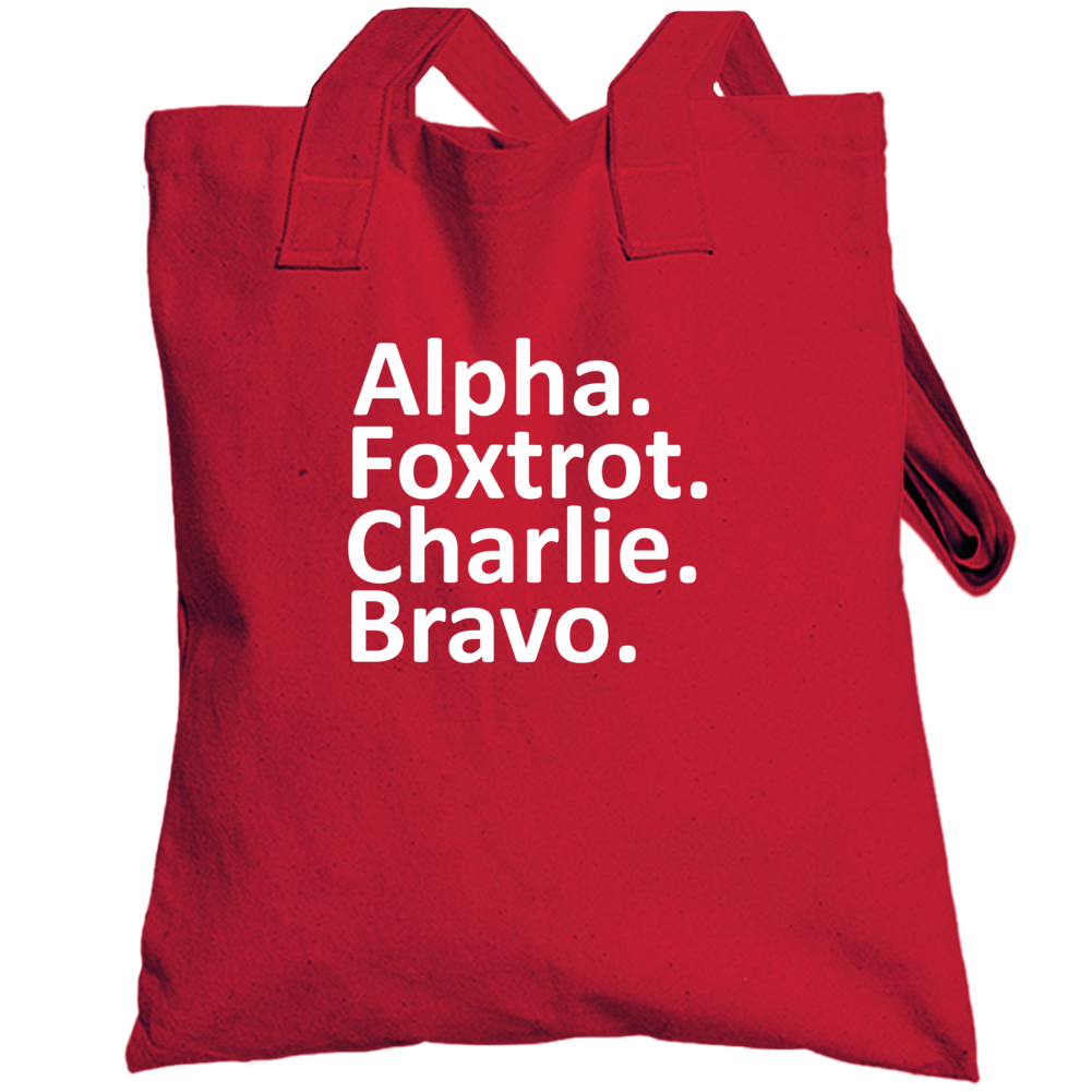 Alpha Foxtrot Charlie Bravo Afc Bournemouth England Soccer Totebag Alpha Foxtrot Charlie Bravo Afc Bournemouth England Soccer Totebag