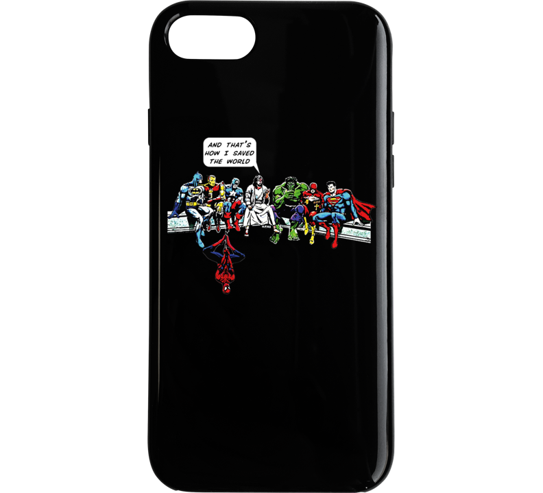 And That's How I Saved The World Funny Jesus And Superheroes Phone Cas