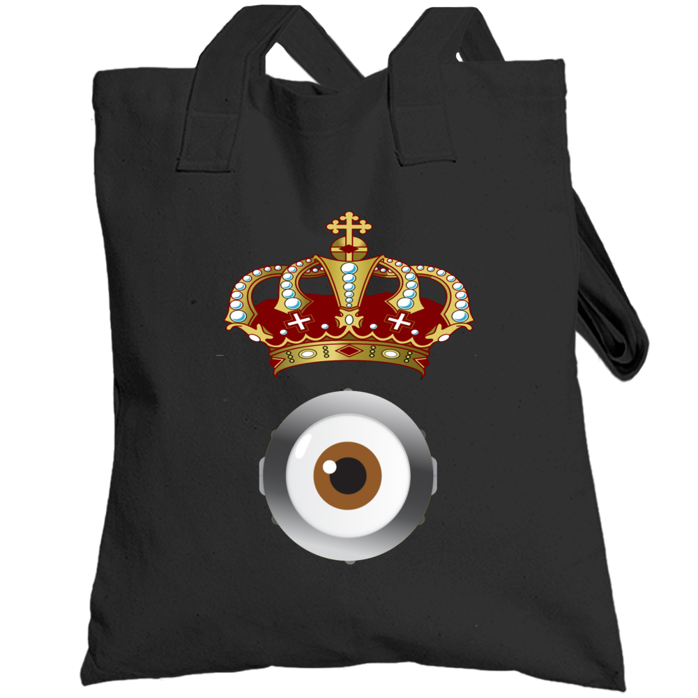 King Bob Minions Movie Eyeball Funny Totebag King Bob Minions Movie Eyeball Funny Totebag