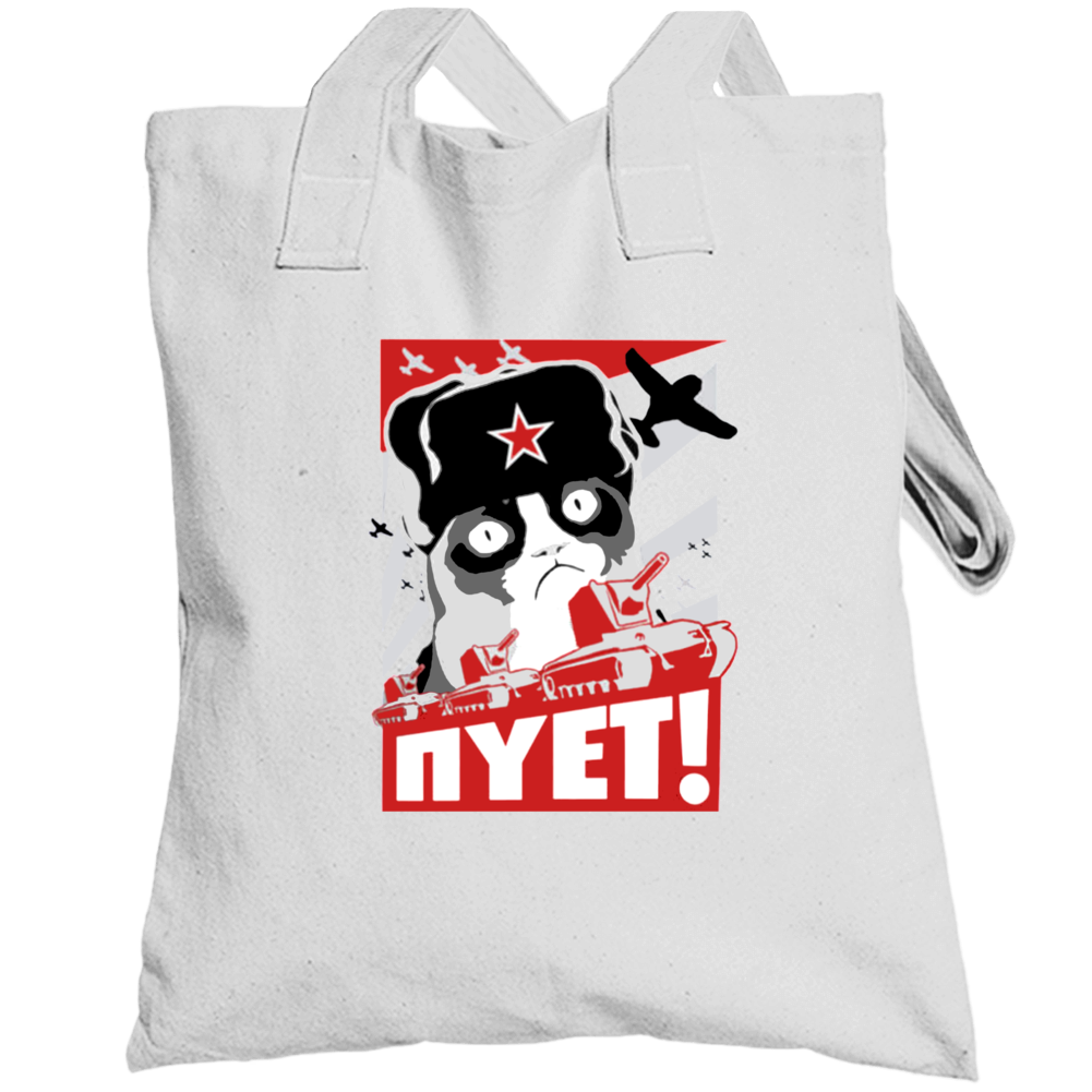Grumpy Cat Russian Nope Nyet Meme Totebag Grumpy Cat Russian Nope Nyet Meme Totebag