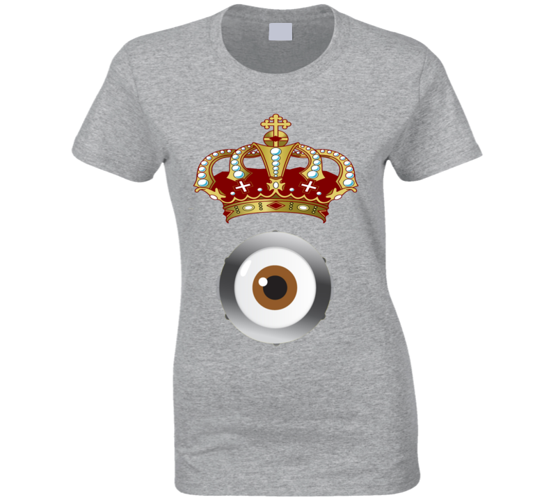 King Bob Minions Movie Eyeball Funny Ladies T Shirt