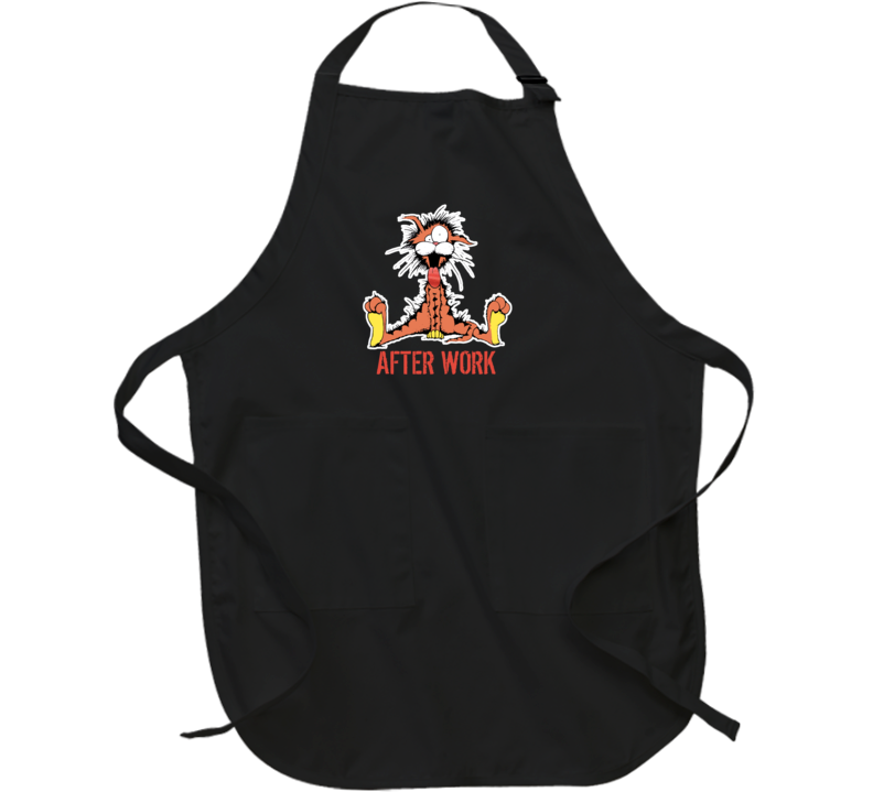 After Work Crazy Cat Funny Apron After Work Crazy Cat Funny Apron