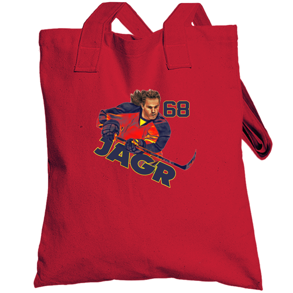 Jaromir Jagr Florida Hockey 68 V Neck Totebag Jaromir Jagr Florida Hockey 68 V Neck Totebag