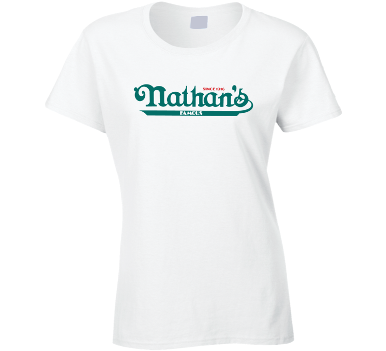 Nathan's Famous Hot Dogs Eating Contest Ladies T Shirt