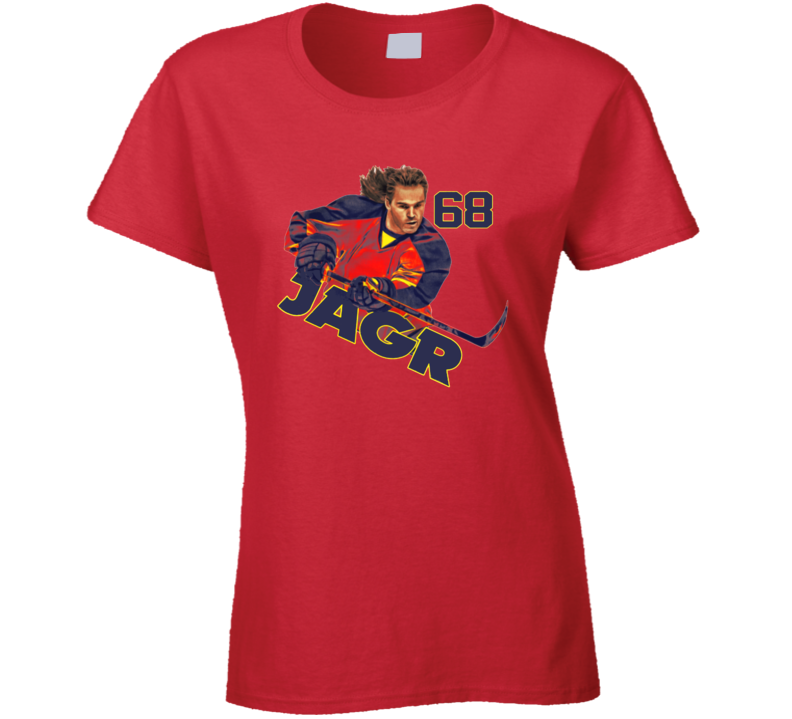 Jaromir Jagr Florida Hockey 68 V Neck Ladies T Shirt Jaromir Jagr Florida Hockey 68 V Neck Ladies T Shirt