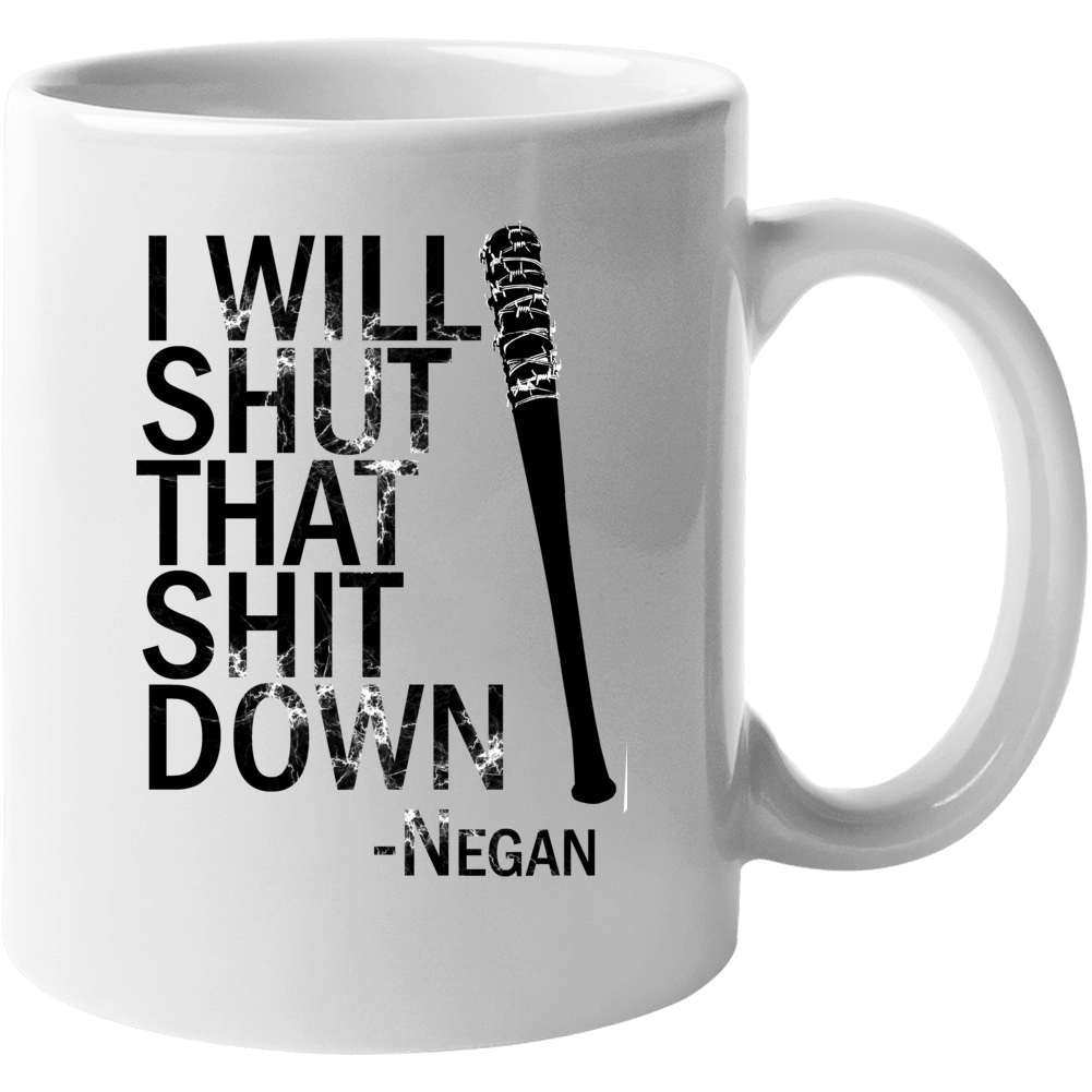The Walking Dead I Will Shut That Shit Down Lucille Bat Barbed Wire Ne The Walking Dead I Will Shut That Shit Down Lucille Bat Barbed Wire Ne