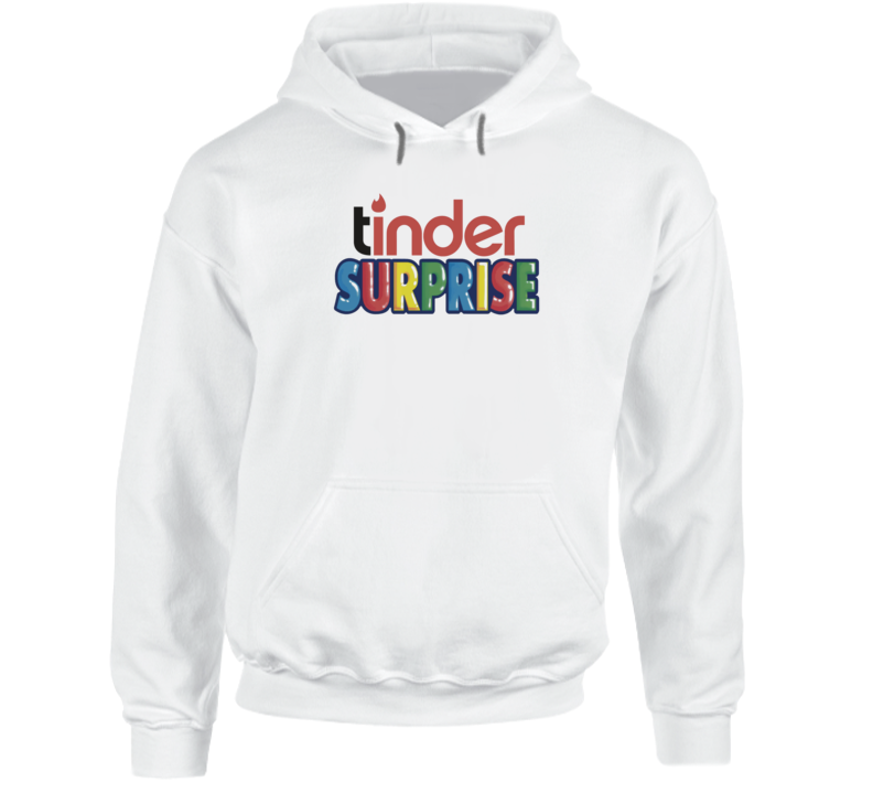 Tinder Surprise Parody Funny Hoodie