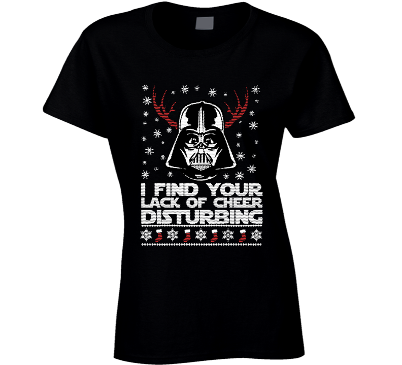 Darth Vader Starwars Ugly Christmas Ladies T Shirt Darth Vader Starwars Ugly Christmas Ladies T Shirt