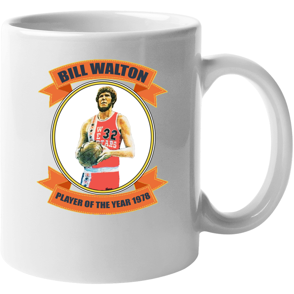 Bill Walton Player Of The Year 1978 Basketball Mug Bill Walton Player Of The Year 1978 Basketball Mug
