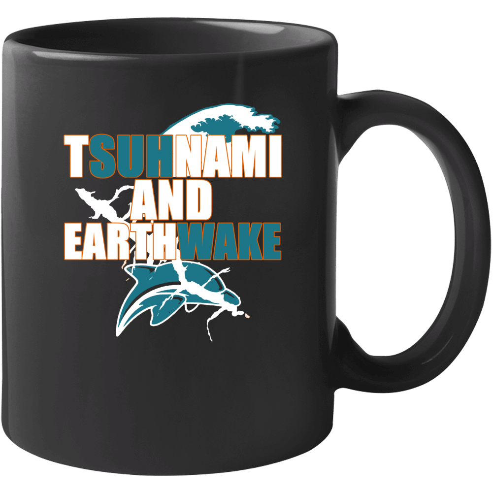 Suh Ndamukong Cameron Wake Tsuhnami And Earthwake Miami Football Mug